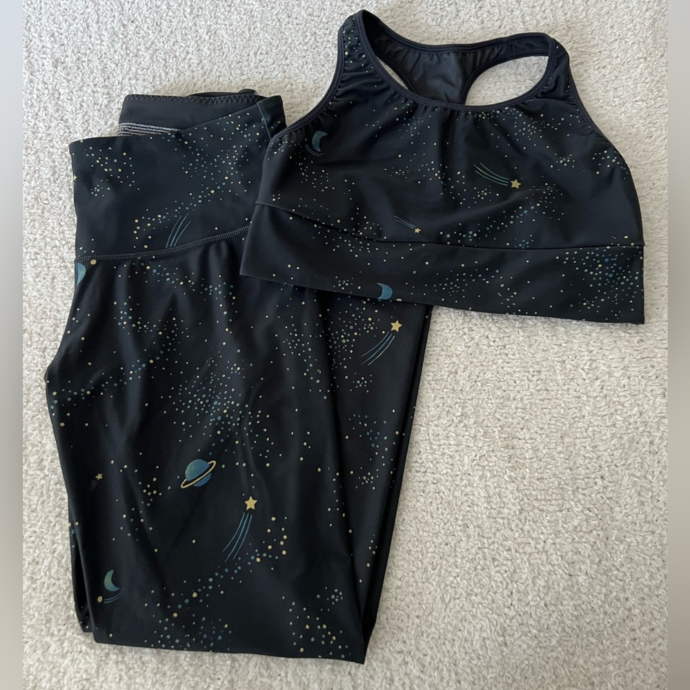 Victoria Sport galaxy workout set- sports bra & leggings